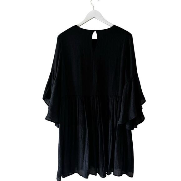 Umgee Women's Floral Embroidered Keyhole Bell Sleeve Mini Dress SZ XL #2425 - Picture 9 of 16